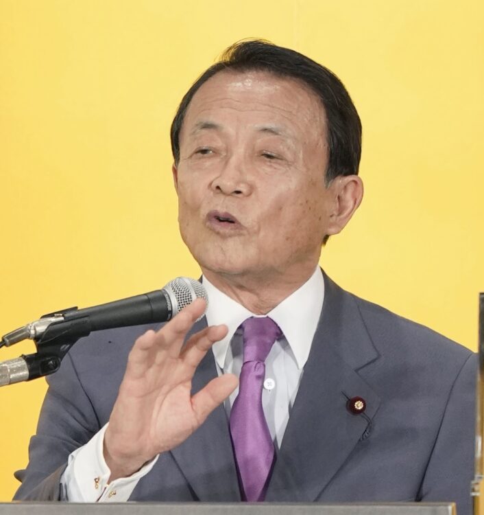 麻生太郎・副総裁（写真／共同通信社）