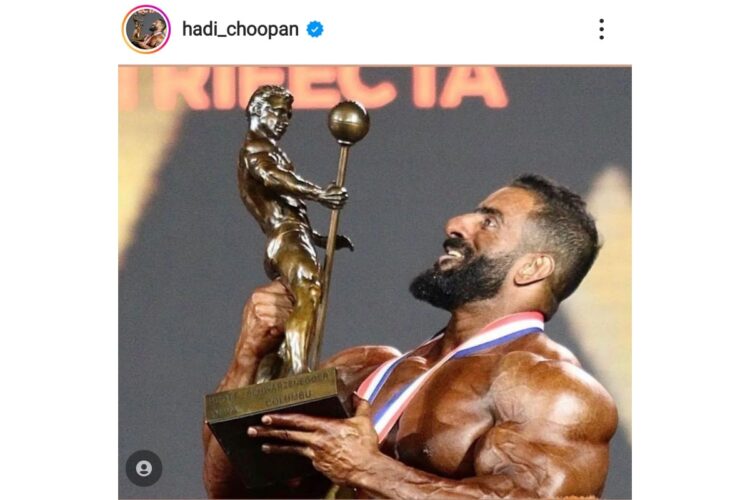 筋肉のカットも光る抜群のコンディションで初優勝を果たしたハディ・チョーパン（写真はインスタより）