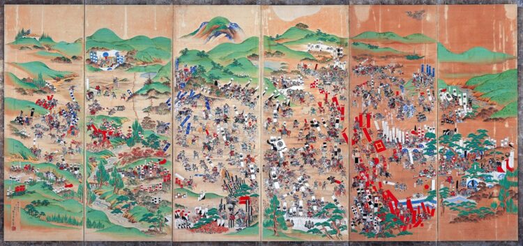 関ケ原の戦いの当日の様子を俯瞰図にした『関ケ原合戦図屏風』（写真／アフロ）