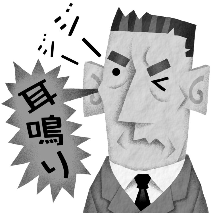 「無難聴性耳鳴」の原因の一つは脳の疲労(イラスト/いかわやすとし)
