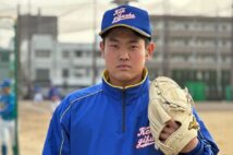 県立岐阜商業の投手・山口恵悟(筆者撮影、以下同)