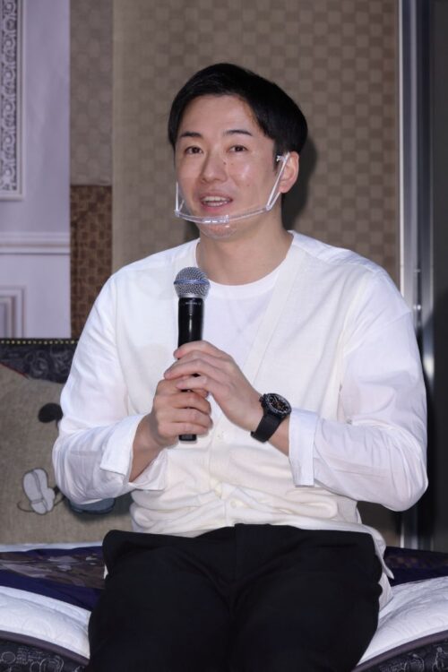 引退後イベントに登場する斎藤佑樹（2022年2月）