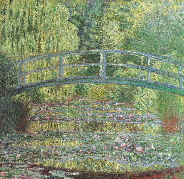 モネ　睡蓮の池、緑のハーモニー　1899年　油彩　カンヴァス　89.5×92.5cm　オルセー美術館　パリ