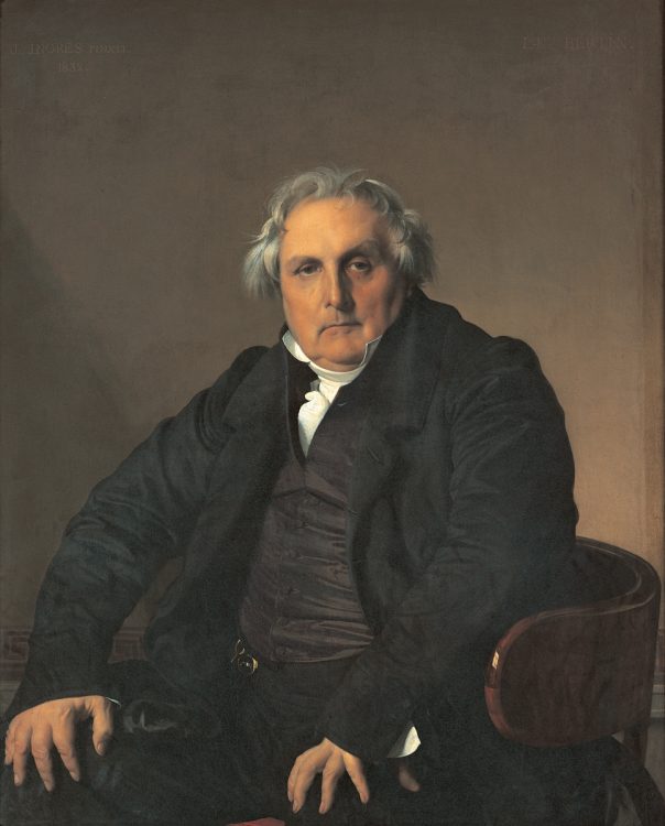 アングル　ルイ・フランソワ・ベルタンの肖像　1832年　油彩　カンヴァス　116×95cm　ルーヴル美術館　パリ