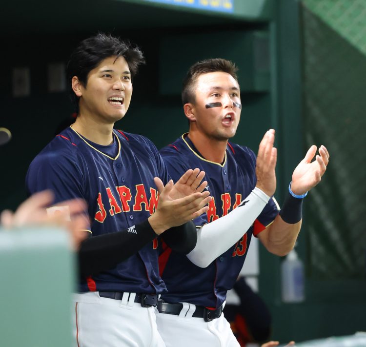 WBC 大谷翔平 タオル 青 エンゼルス 16 検 ヌートバー ダルビッシュ有