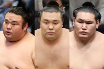 関取29人のリアルな素顔（左から貴景勝、霧馬山、豊昇龍／時事通信フォト）