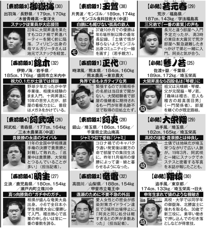 関取29人の裏話【その2】