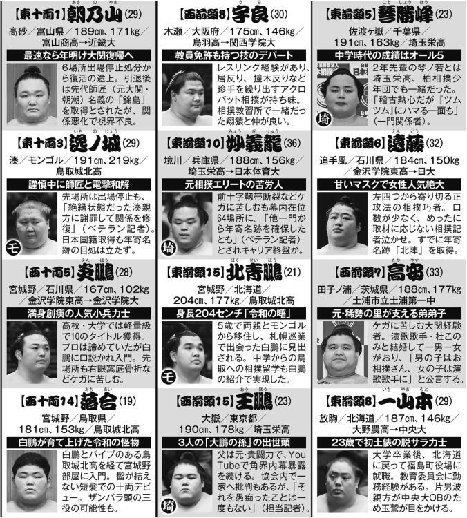 関取29人の裏話【その3】