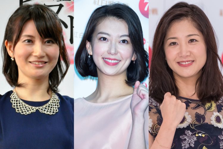 NHK女性アナのエピソードの数々（左から井上あさひアナ、和久田麻由子アナ、桑子真帆アナ）