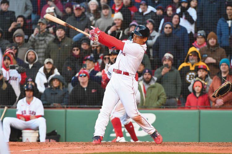 ボストン・レッドソックスの吉田正尚（写真＝USA TODAY Sports／ロイター／アフロ）