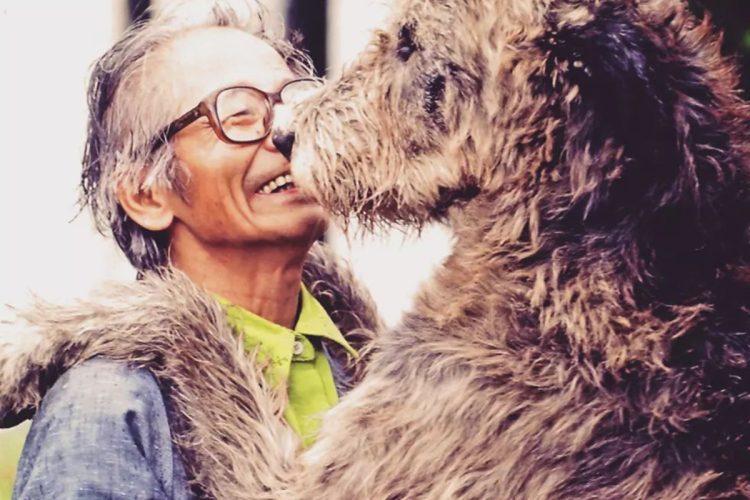 巨大な動物とも戯れて(本人のインスタより)