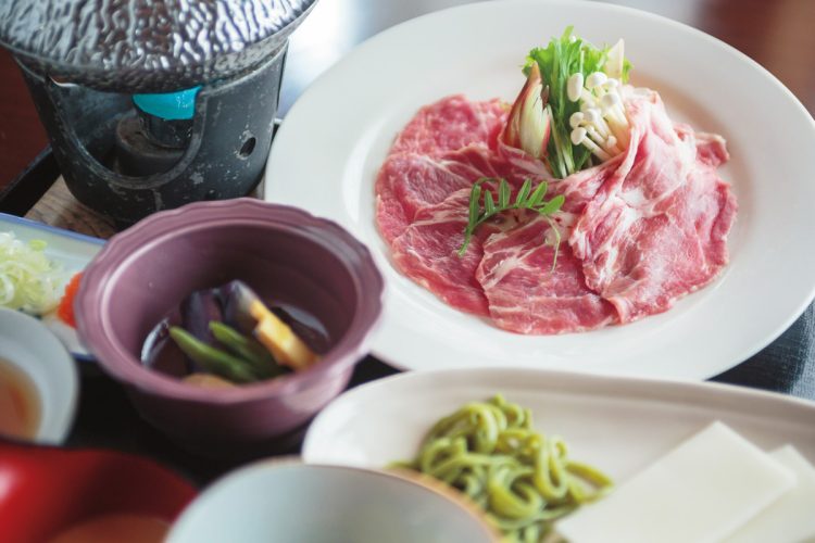 「蔵元レストラン せきのいち」では「酒しゃぶ膳」を堪能できる