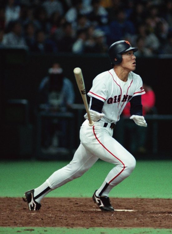 1993年5月2日、松井秀喜のプロ入り初本塁打（時事通信フォト）