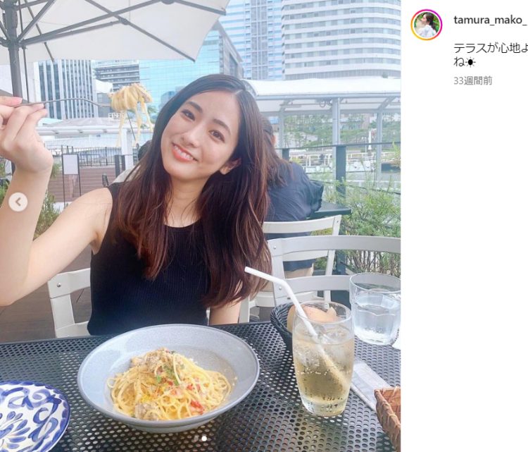 インスタでも輝く田村真子アナ