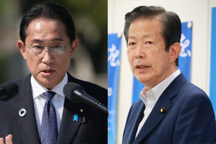 自公険悪ムードの行く末は…（左から岸田文雄・首相と山口那津男・公明党代表／時事通信フォト）