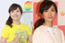 人気1位は水卜麻美アナ（左）、2位は高島彩アナ