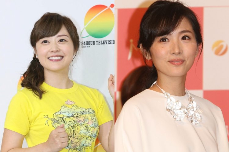 人気1位は水卜麻美アナ（左）、2位は高島彩アナ