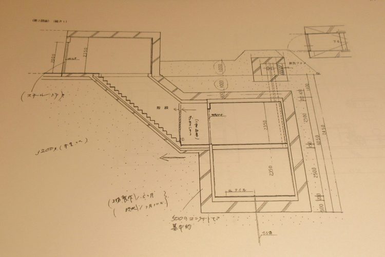 団体施設の図面（金子氏提供）