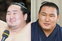 叔父である名横綱の朝青龍（左）と見た目がそっくりな豊昇龍（時事通信フォト）