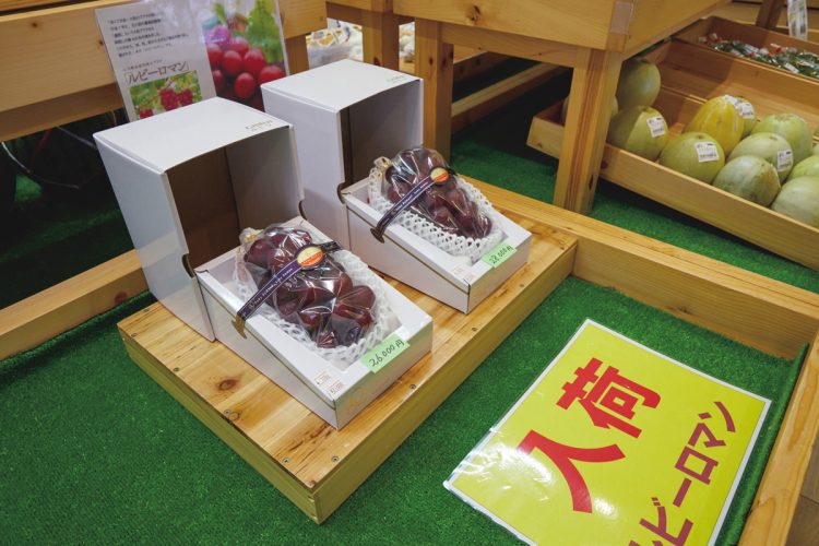 初競り後、地元の「道の駅 高松」(かほく市)やスーパーにも並んだ