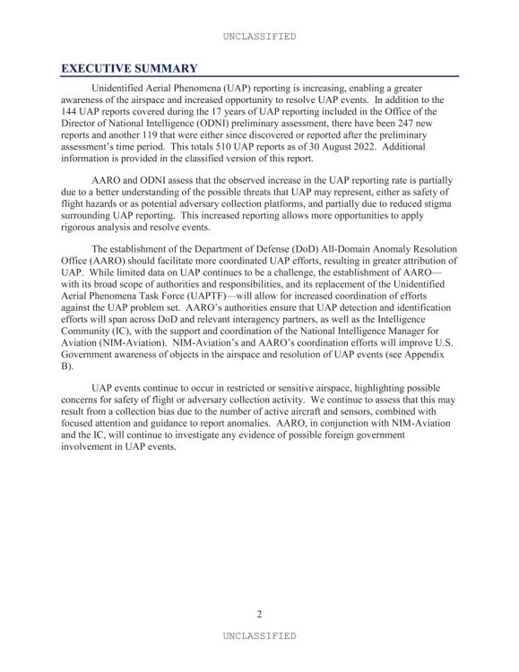 米国国家情報長官室もUAPに関するレポートを公表【その
】
