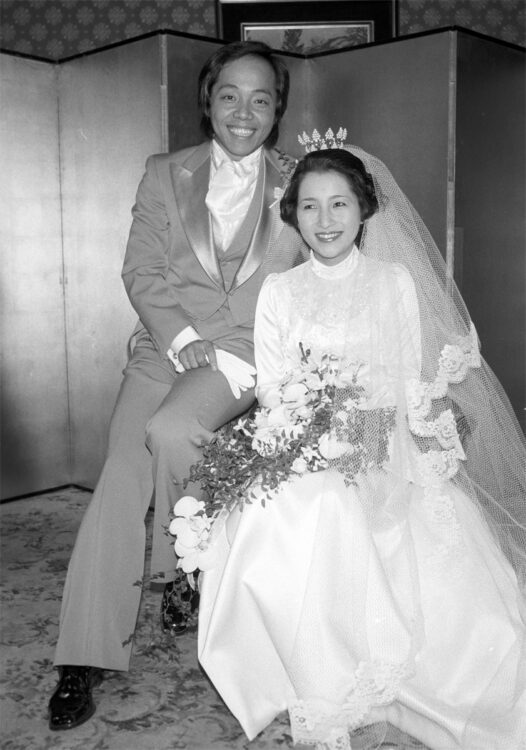 一目惚れした妻・孝子さんと結婚（1977年）