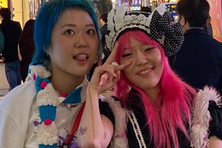 「渋谷のハロウィンには初めて来ました」と語った韓国人女性（本人に許可を得て撮影）