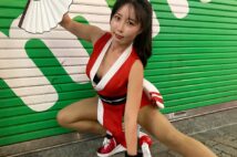 不知火舞のコスプレを披露した28歳・韓国人女性(本人に許可を得て撮影)