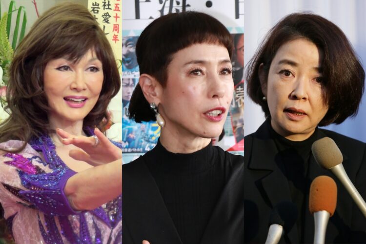 創価学会芸術部の活動とは？（左から山本リンダ、久本雅美、岸本加世子／時事通信フォト）