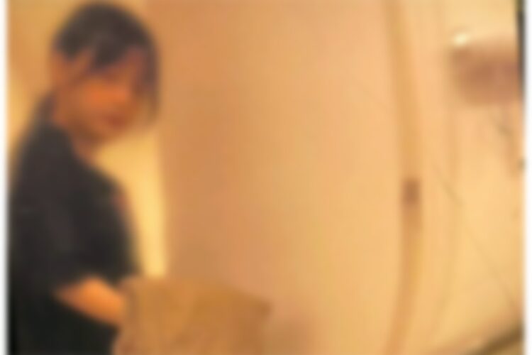 洗濯機から盗撮したとされるワンシーン（インスタグラムより）