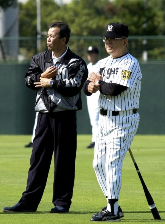 野村監督時代の阪神で岡田氏は二軍監督を務めた