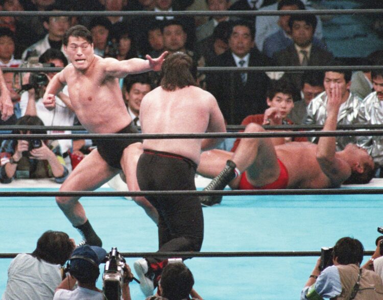 1990年2月10日、東京ドームで坂口征二と組んで橋本真也＆蝶野正洋戦に臨む試合前、控え室で「もし負けたら」と問うレポーターにいきなりビンタをかまして一言。試合後に初めて「1、2、3、ダー！」が披露されたことでも知られる