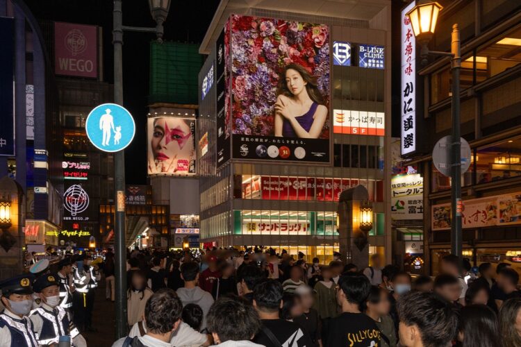 優勝直前の道頓堀