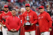 3年連続でチームMVPにも選ばれていたたエンゼルスの大谷翔平（Sipa USA/時事通信フォト）