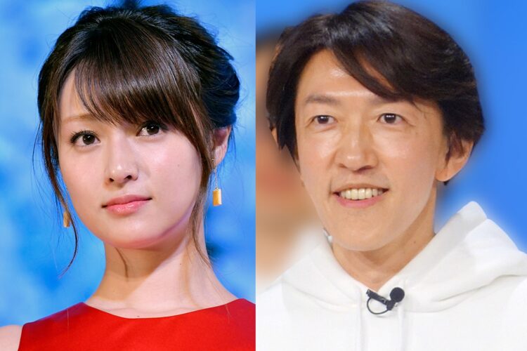 深田恭子と杉本会長（時事通信フォト）