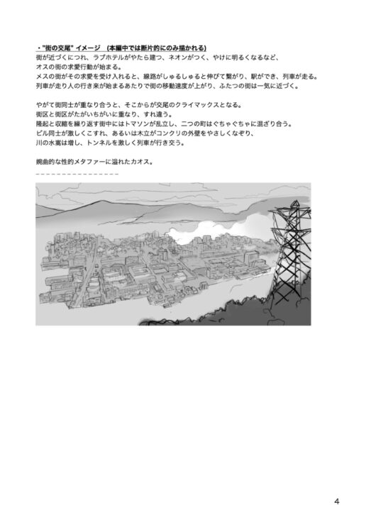 『CITY LIVES』の絵コンテその1