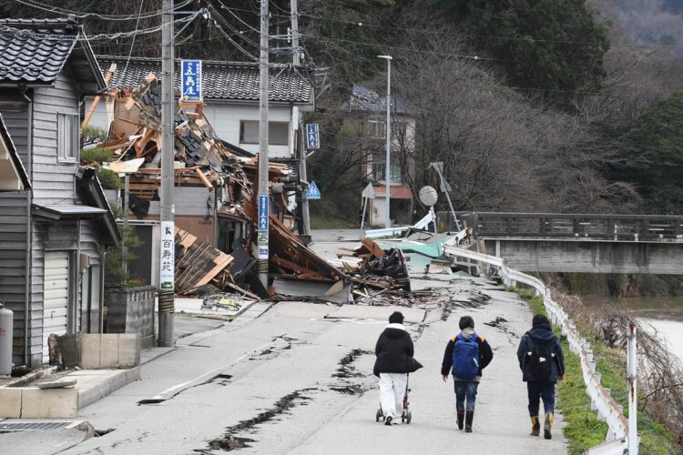 能登半島地震で甚大な被害が出た石川県輪島市（時事通信フォト）