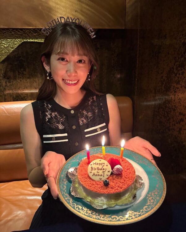 誕生日ショットも公開（中川安奈アナのインスタグラムより）