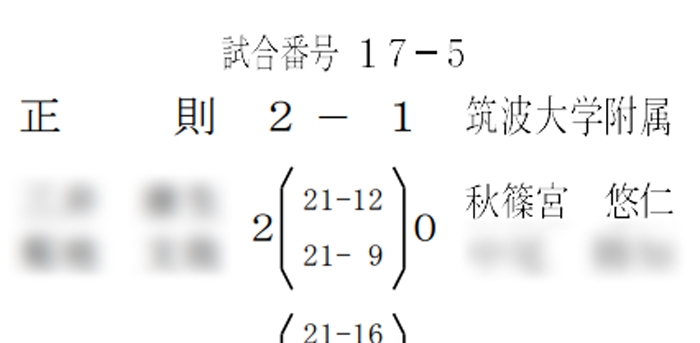 悠仁さまは同級生とペアを組んで出場された(画像は東京都高等体育連盟バドミントン専門部公式サイトより)