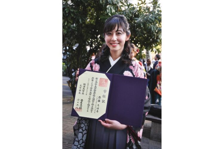 2019年、明治大学を卒業した斎藤ちはるアナ