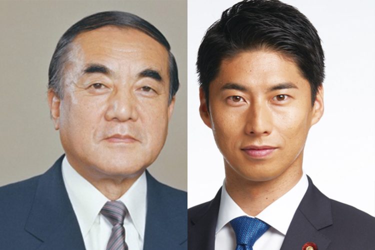 偉大な祖父・中曽根康弘と息子の康隆議員（官邸HPより）