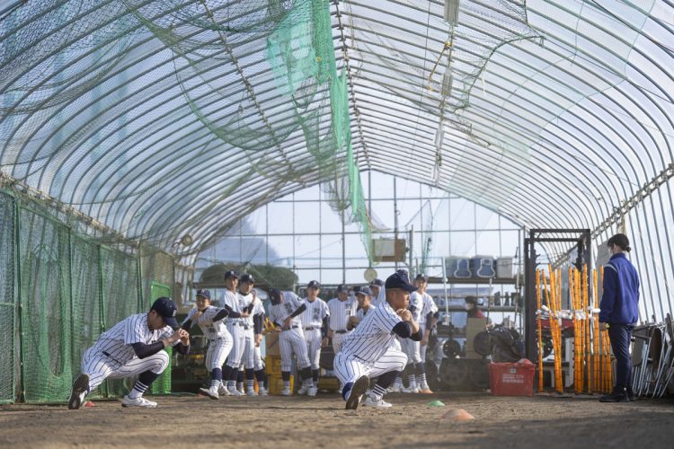 別海高校野球部の練習風景（2）