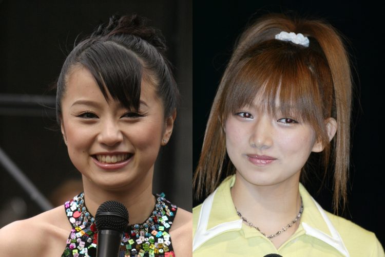 デビュー時の鈴木亜美（左）と後藤真希（右）