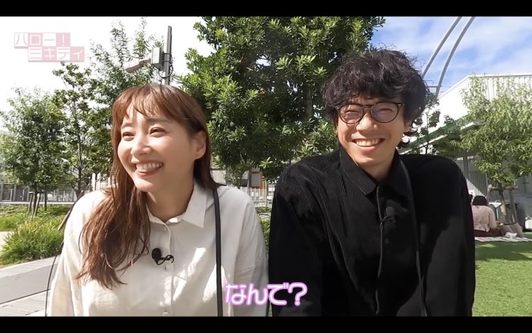 宮下公園で幸せそうに過ごす藤本美貴と庄司智春（藤本美貴公式YouTubeチャンネル「ハロー!ミキティ」より）