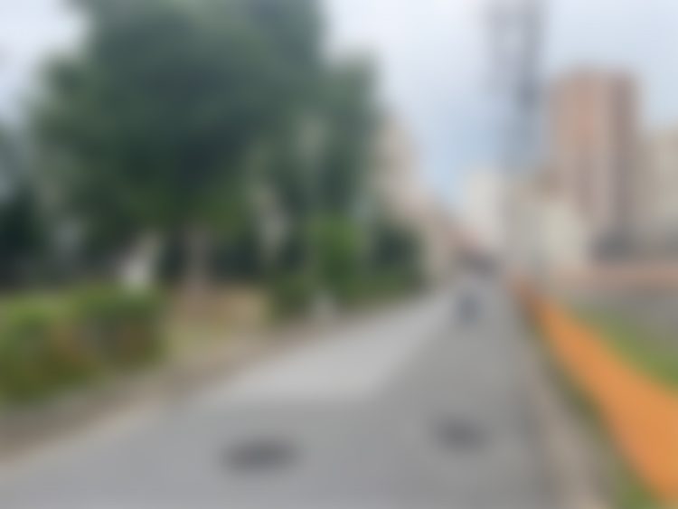 発砲事件の現場となった道路