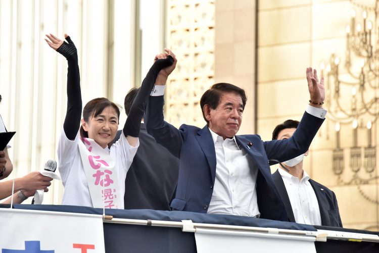 自民党から2022年の参院選に出馬した生稲晃子氏(2022年7月撮影:小川裕夫)