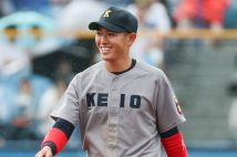 今秋のドラフト挑戦を明言した慶大・清原正吾(時事通信フォト)