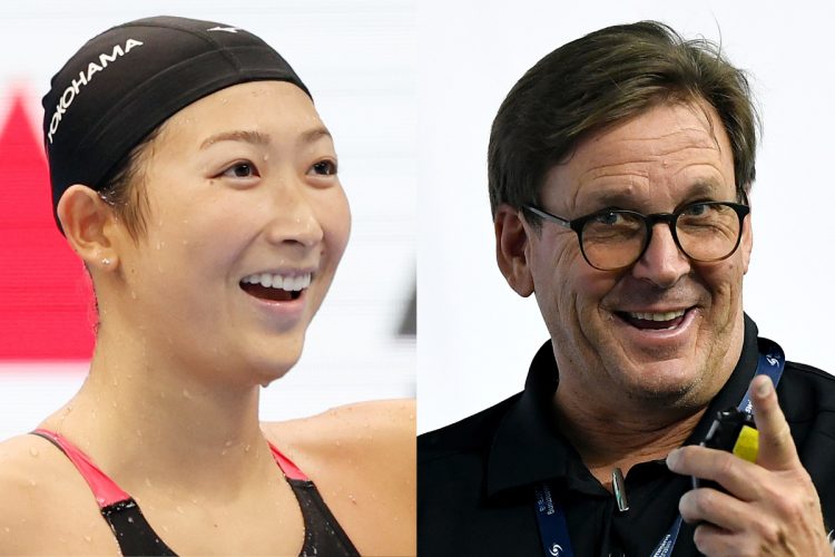 豪州でも研鑽を詰み3度目の五輪に挑む池江璃花子選手とボールコーチ(時事通信フォト)