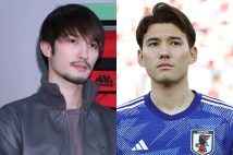 いとこ同士のジェシー(左)と佐藤恵允選手(時事通信フォト)