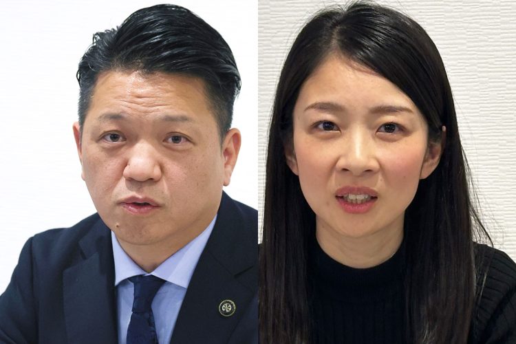 自身の女性トラブルが問題となった永野耕平氏。妻の紗代さんが岸和田市議会議員選挙へ出馬する意表を発表(左・時事通信フォト)